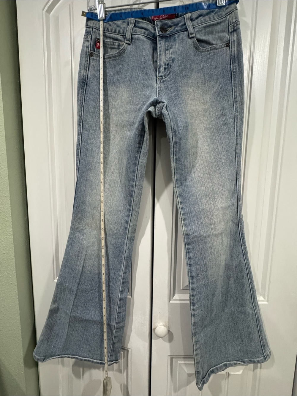 Light Blue Flared Women’s Jeans - Mid-Rise Wide Leg